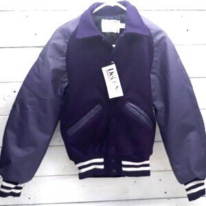 Delong Varsity / Letterman's Award Jacket 80% Wool USA Size X-Small Purple
